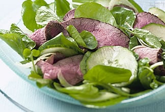 Australian Lamb Cucumber and Watercress Salad
